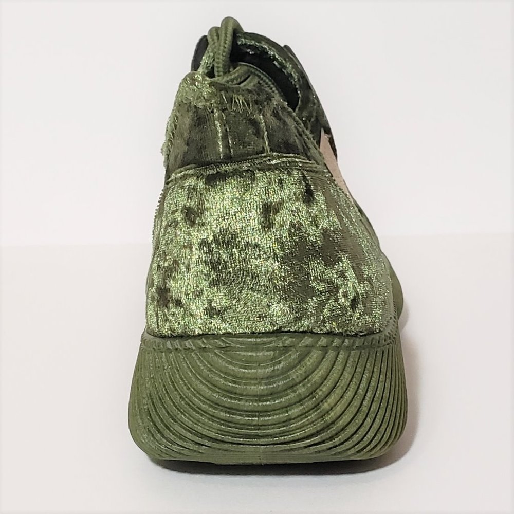 Green Velvet Forward Racer Thick Sole Sneaker - Picture 5 of 6